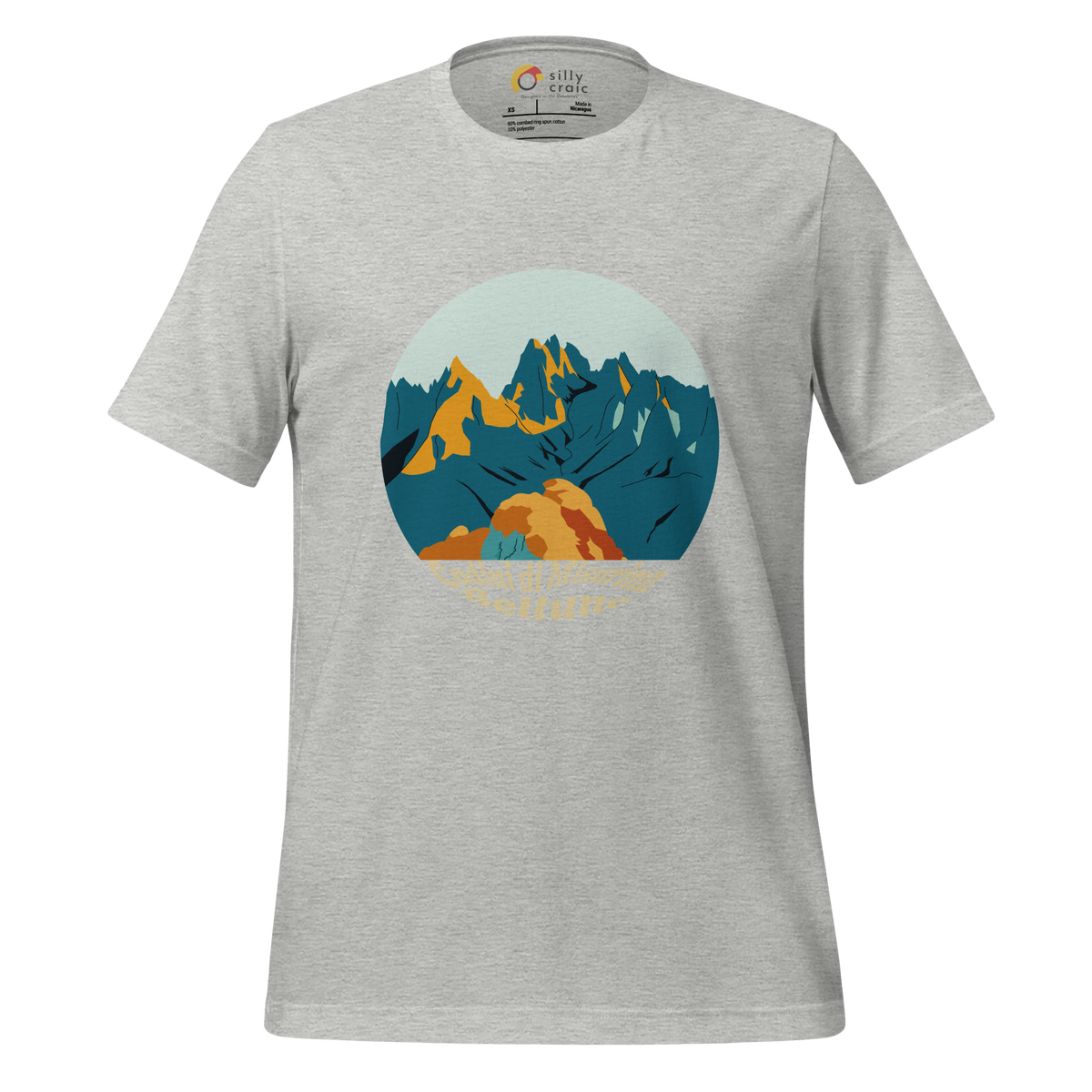 Cadini di Misurina men's t-shirt in Athletic Heather – front print design