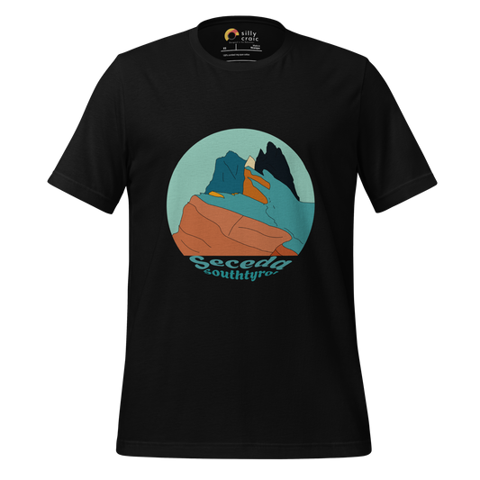 Seceda Retro men's t-shirt in Black – front print design