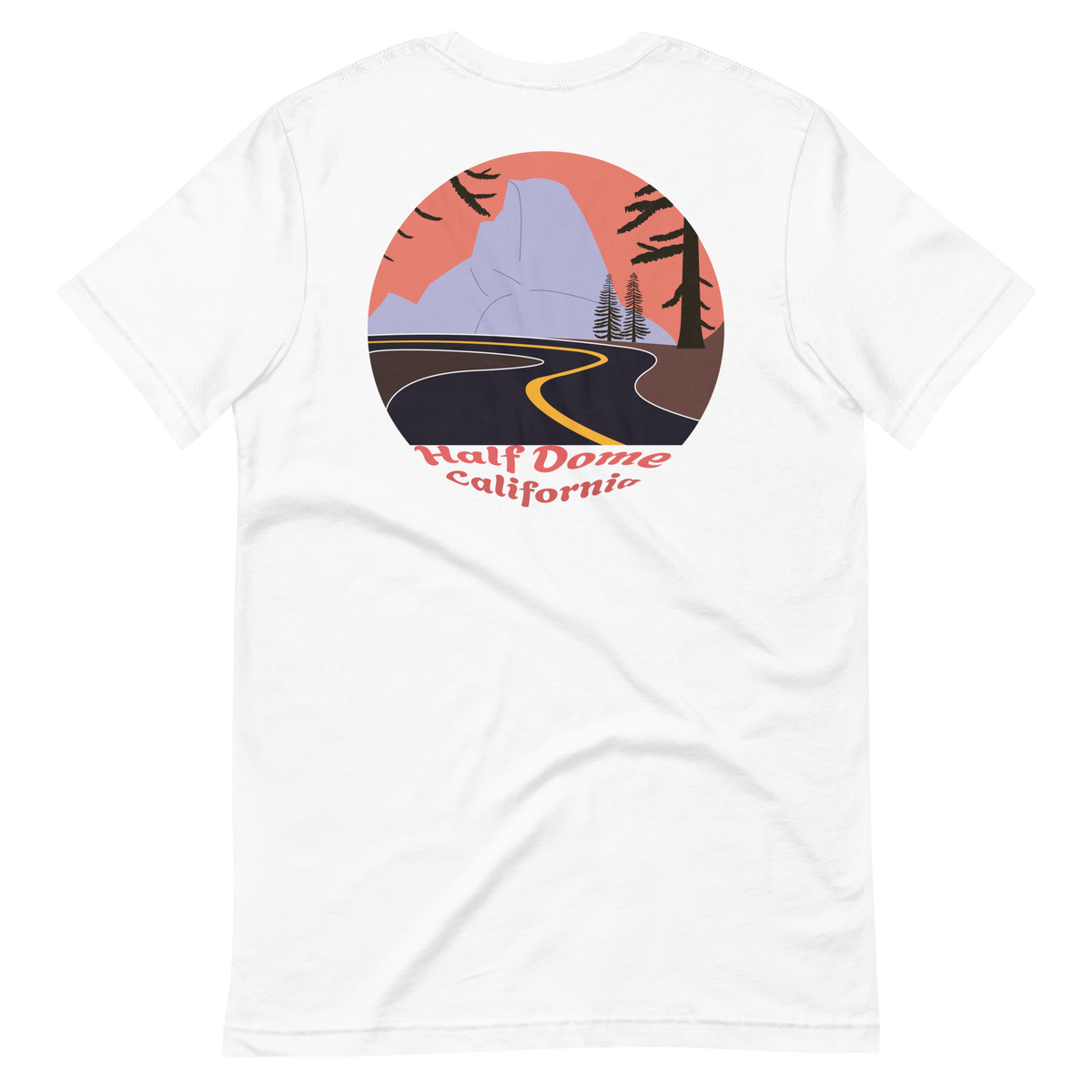 Half Dome men's t-shirt in White – back print design