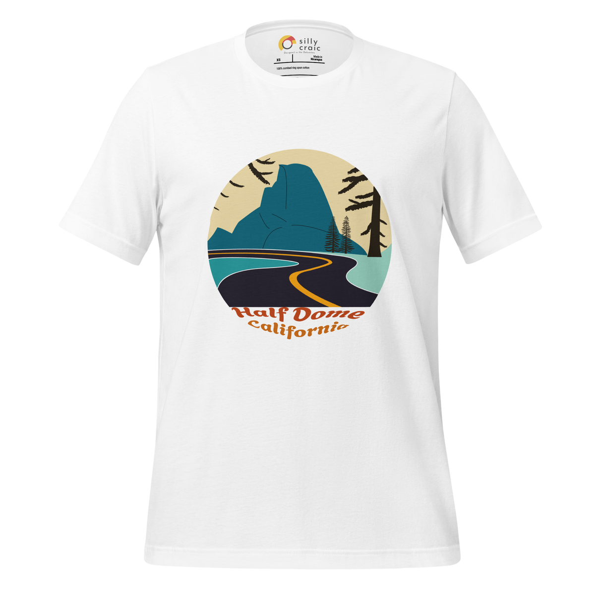 Half Dome men's t-shirt in White – front print design