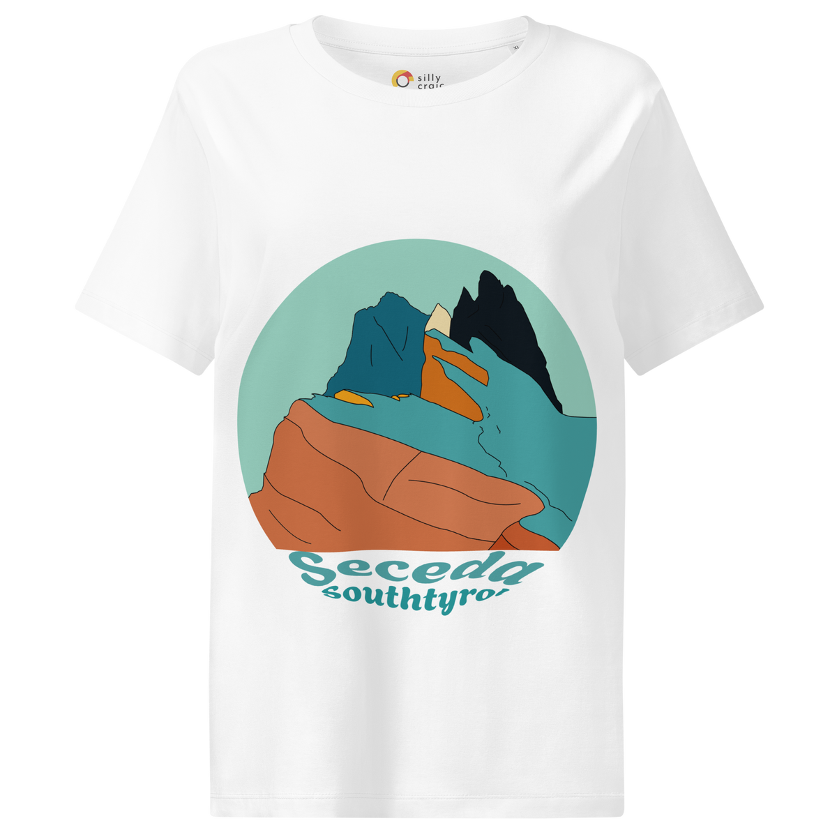 Seceda Retro women's t-shirt in White – front print design