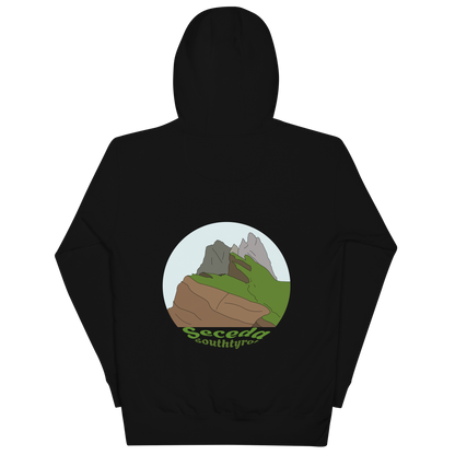 Seceda unisex hoodie in Black – large back print