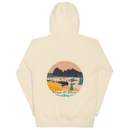 Alpe di Siusi unisex hoodie in Bone – large back print