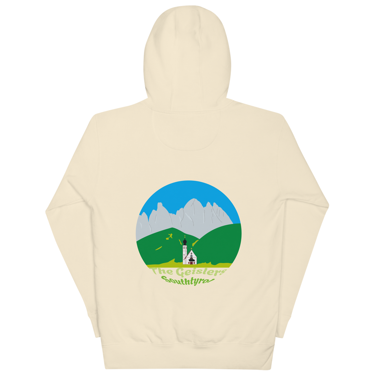 Geisler Peaks unisex hoodie in Bone – large back print