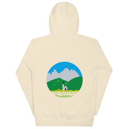 Geisler Peaks unisex hoodie in Bone – large back print