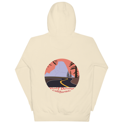 Half Dome unisex hoodie in Bone – large back print