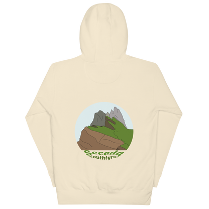 Seceda unisex hoodie in Bone – large back print