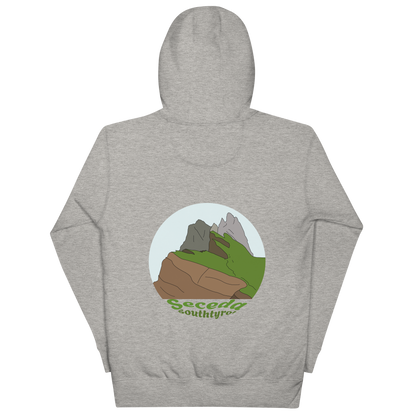 Seceda unisex hoodie in Carbon Grey – large back print