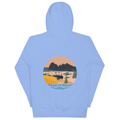 Alpe di Siusi unisex hoodie in Carolina Blue – large back print