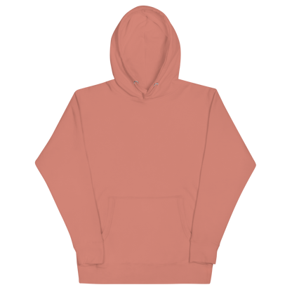 Cadini di Misurina unisex hoodie in Dusty Rose – front view