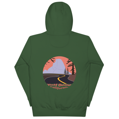 Half Dome unisex hoodie in Forest Green – large back print