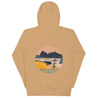 Alpe di Siusi unisex hoodie in Khaki – large back print