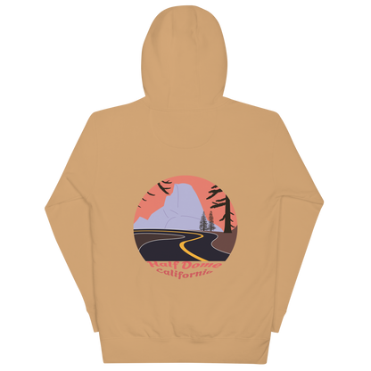 Half Dome unisex hoodie in Khaki – large back print