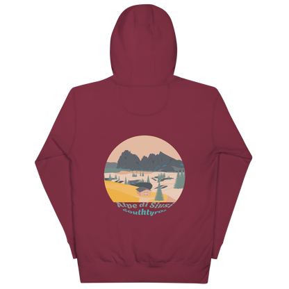Alpe di Siusi unisex hoodie in Maroon – large back print