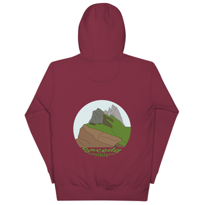 Seceda unisex hoodie in Maroon – large back print