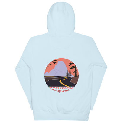Half Dome unisex hoodie in Sky Blue – large back print