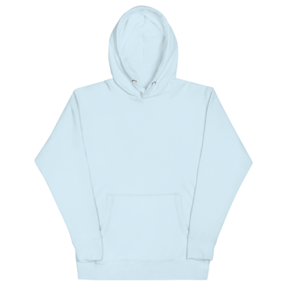 Passo Giau unisex hoodie in Sky Blue – front view