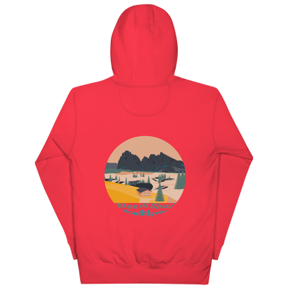 Alpe di Siusi unisex hoodie in Team Red – large back print