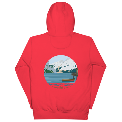 Lago di Braies unisex hoodie in Team Red – large back print