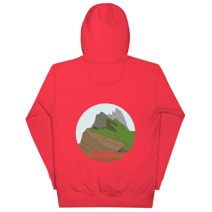 Seceda unisex hoodie in Team Red – large back print