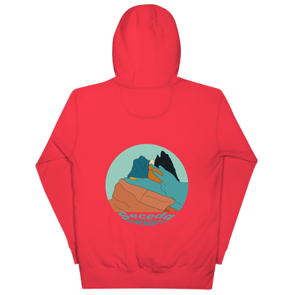 Seceda Retro unisex hoodie in Team Red – large back print