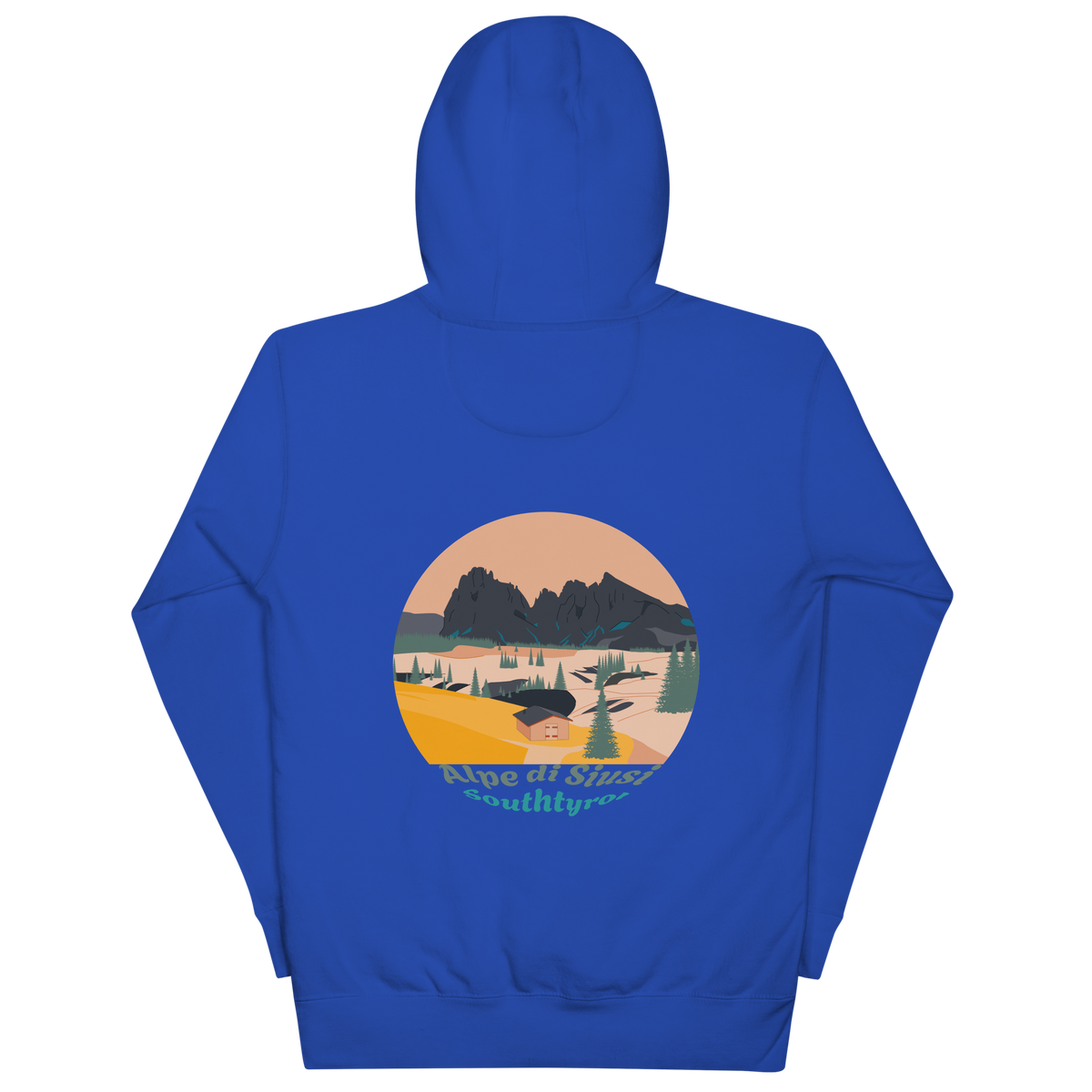 Alpe di Siusi unisex hoodie in Team Royal – large back print