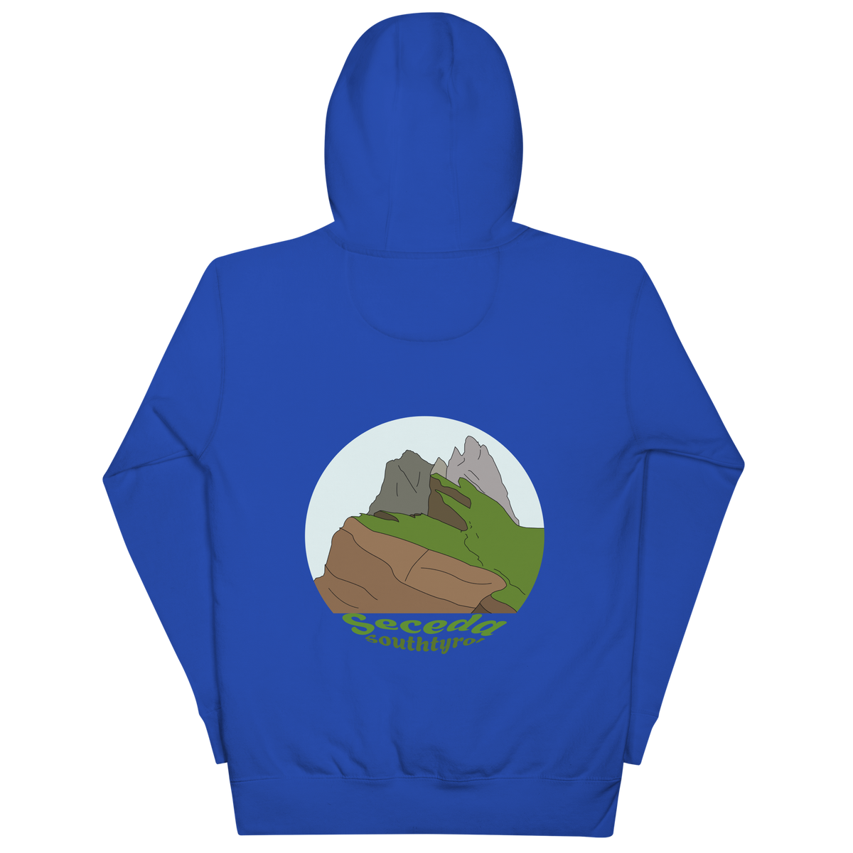 Seceda unisex hoodie in Team Royal – large back print
