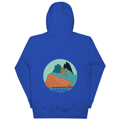 Seceda Retro unisex hoodie in Team Royal – large back print