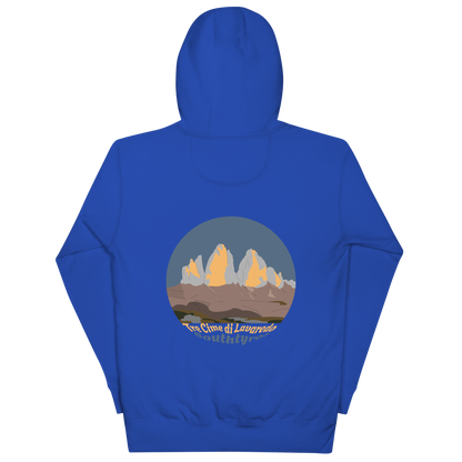 Tre Cime di Lavaredo unisex hoodie in Team Royal – large back print