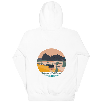 Alpe di Siusi unisex hoodie in White – large back print