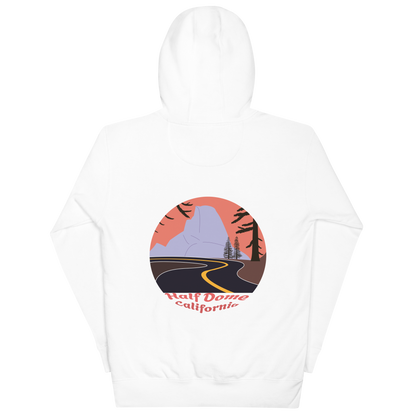 Half Dome unisex hoodie in White – large back print