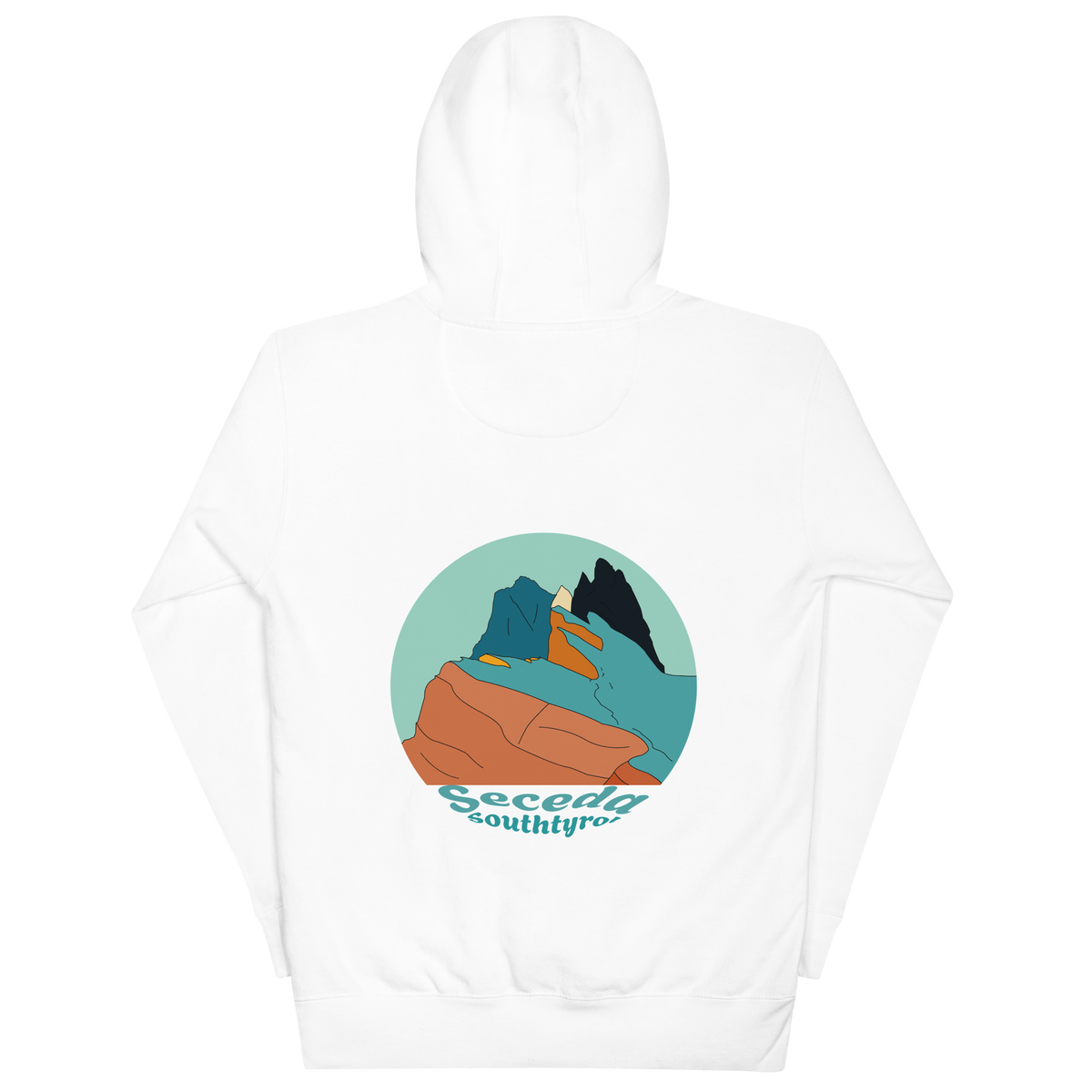 Seceda Retro unisex hoodie in White – large back print