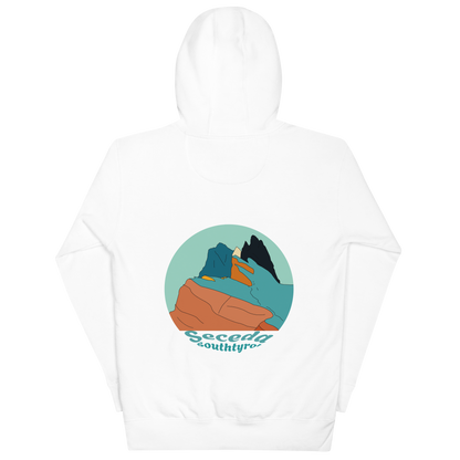Seceda Retro unisex hoodie in White – large back print