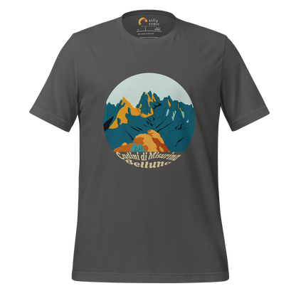 Cadini di Misurina men's t-shirt in Asphalt – front print design