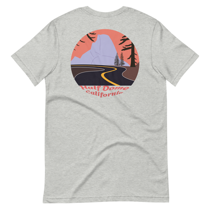 Half Dome men's t-shirt in Athletic Heather – back print design