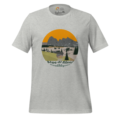 Alpe di Siusi men's t-shirt in Athletic Heather – front print design