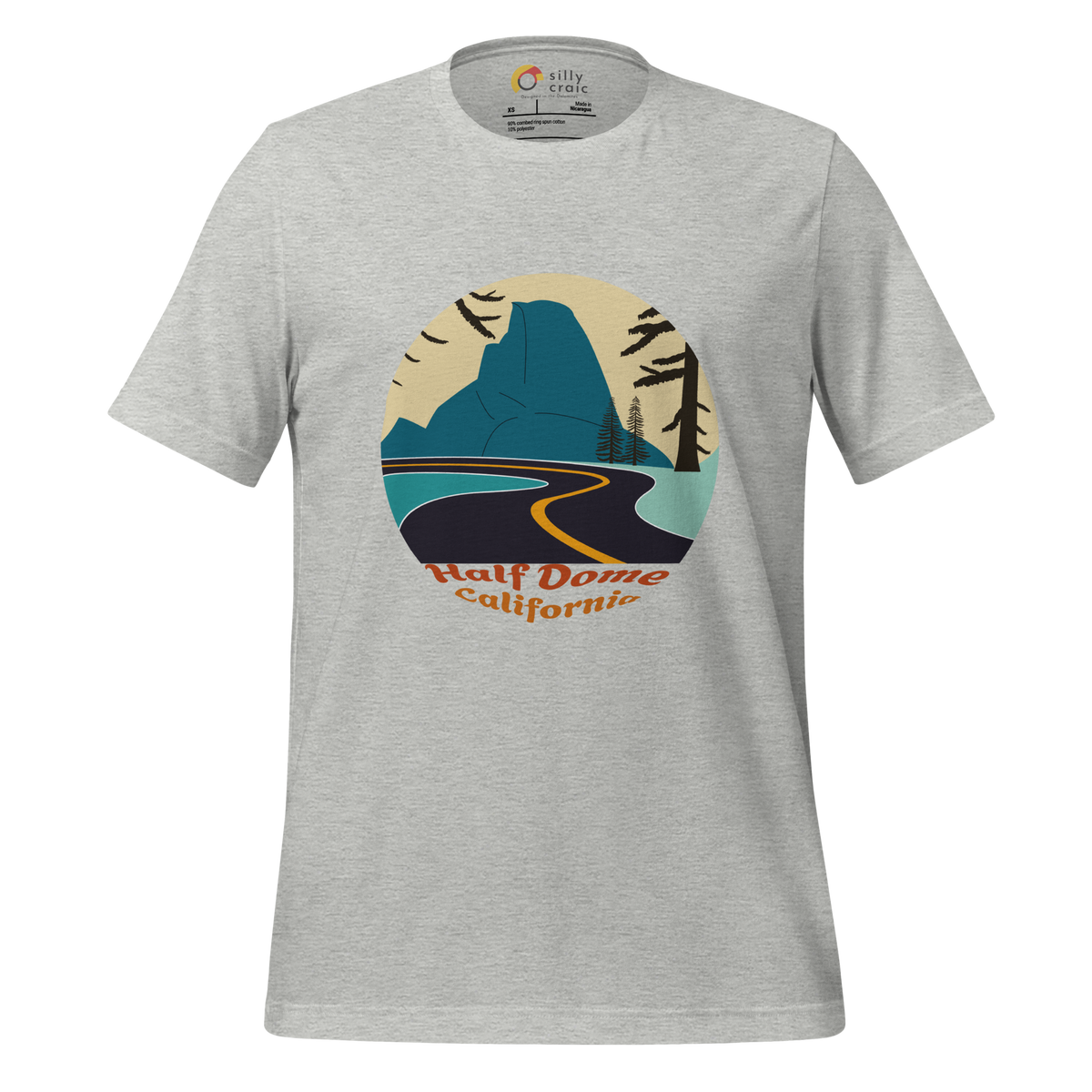 Half Dome men's t-shirt in Athletic Heather – front print design