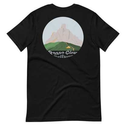 Passo Giau men's t-shirt in Black – back print design