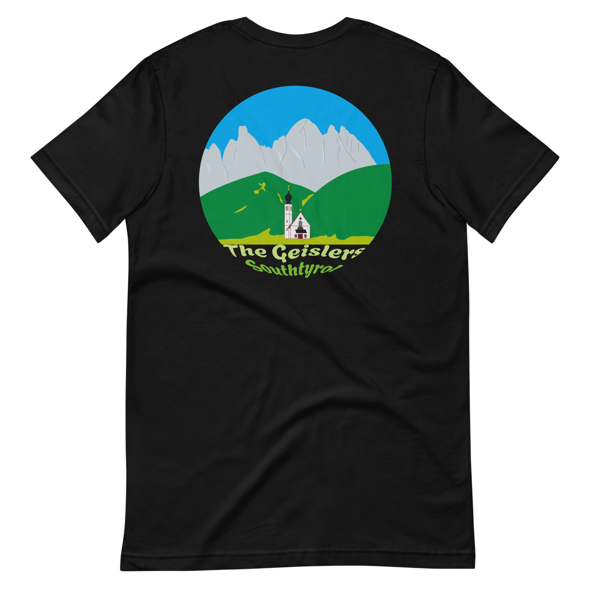 The Geislers men's t-shirt in Black – back print design