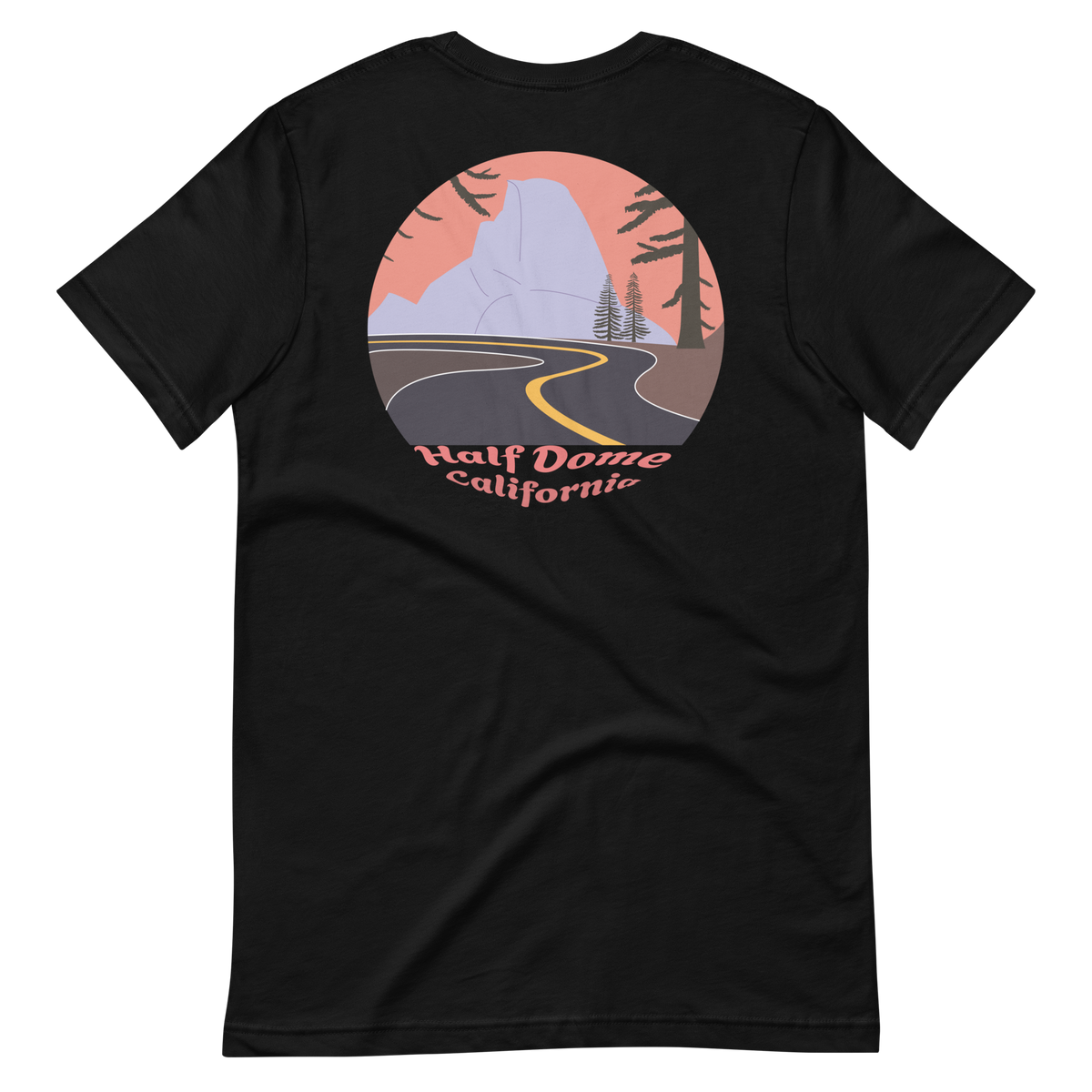 Half Dome men's t-shirt in Black – back print design