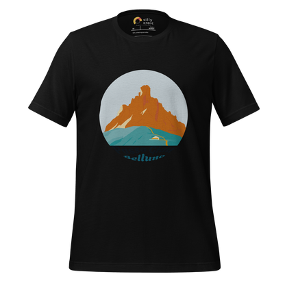 Passo Giau men's t-shirt in Black – front print design