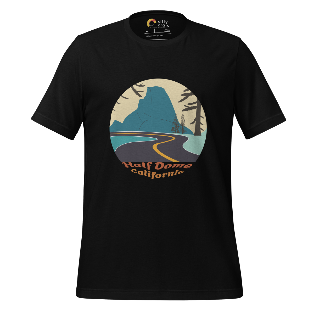 Half Dome men's t-shirt in Black – front print design