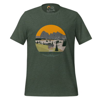 Alpe di Siusi men's t-shirt in Heather Forest – front print design