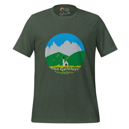 The Geislers men's t-shirt in Heather Forest – front print design