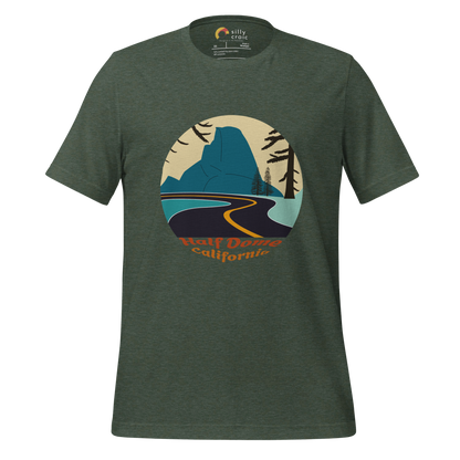 Half Dome men's t-shirt in Heather Forest – front print design