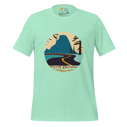 Half Dome men's t-shirt in Heather Mint – front print design