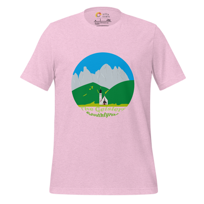 The Geislers men's t-shirt in Heather Prism Lilac – front print design