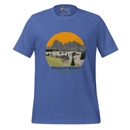 Alpe di Siusi men's t-shirt in Heather True Royal – front print design