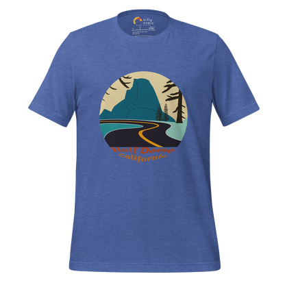 Half Dome men's t-shirt in Heather True Royal – front print design