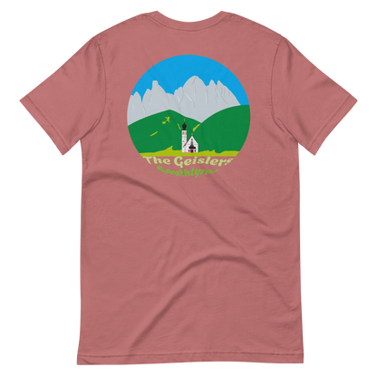 The Geislers men's t-shirt in Mauve – back print design